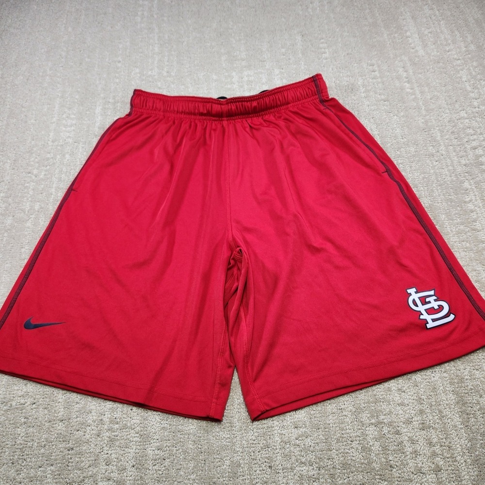 St‎ Louis Cardinals Shorts Men Large Team Issue Nike Baseball Performance MLB